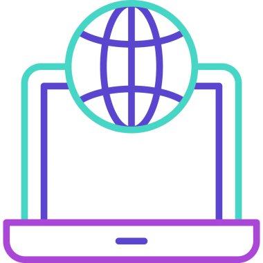 Bilgisayar ekranı. Basit resimleme