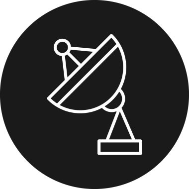 uydu simgesi vektör illüstrasyonu