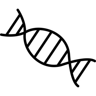 Beyaz arkaplanda izole edilmiş DNA sembolü, düz biçim
