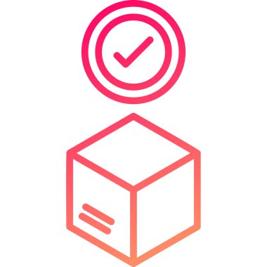 beyaz üzerinde izole edilmiş kutu vektör simgesini işaretle