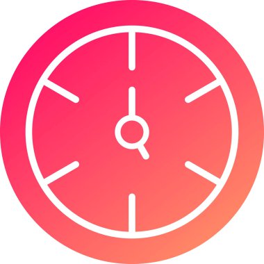 Modern saat simgesinin vektör illüstrasyonu