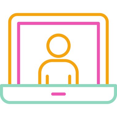 Bilgisayar. Web simgesi basit illüstrasyon