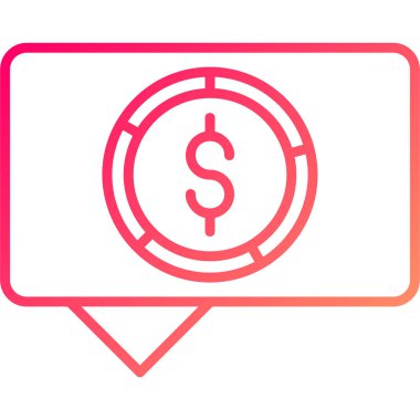 Dolar vektör simgesi modern basit illüstrasyon