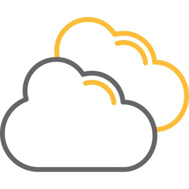 Ana hat biçiminde bulut hesaplama teknolojisi simgesi