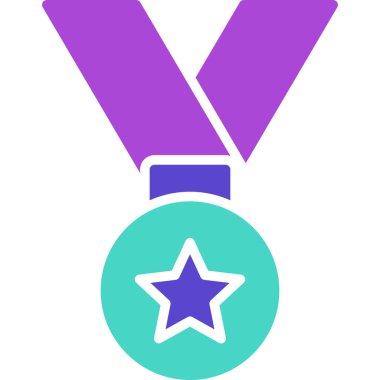 rozet ödülü simgesi düz stil