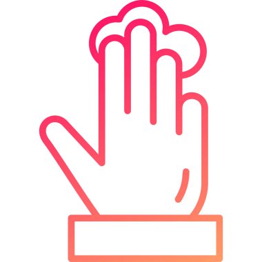 Bir el simgesinin vektör illüstrasyonu