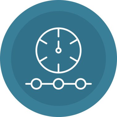 Saatin vektör illüstrasyonu modern simge