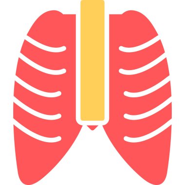 Ciğerler. Web simgesi basit illüstrasyon