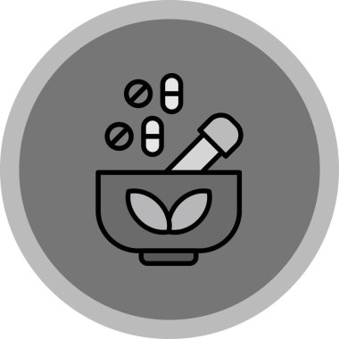 bitkisel tıp web simgesi, illüstrasyon