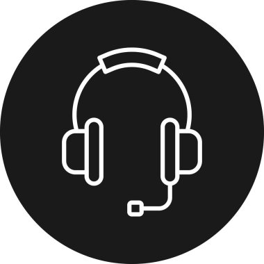 Kulaklık. Web simgesi basit tasarım