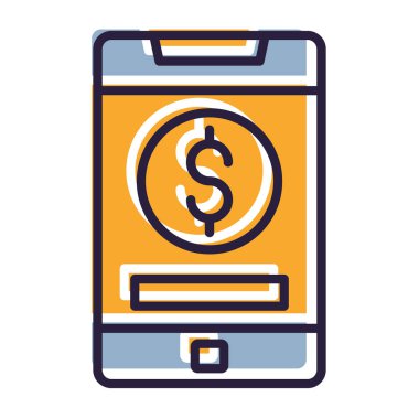 para simge vektör çizim tasarım ile Smartphone