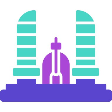 Bina. Web simgesi basit illüstrasyon