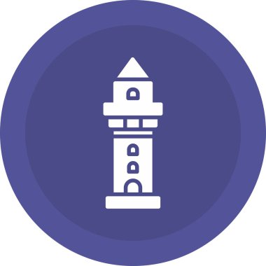 Bir deniz feneri simgesinin vektör çizimi