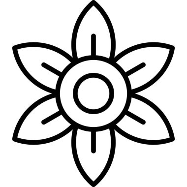 Çiçek. Web simgesi basit illüstrasyon