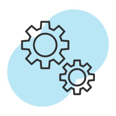 dişli simgesi vektör illüstrasyonu