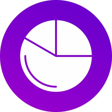 Pasta grafiği vektör simgesi modern basit illüstrasyon