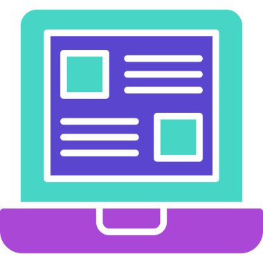 dizüstü bilgisayar web simgesi basit tasarım