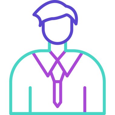 Öğrenci. Web simgesi basit illüstrasyon