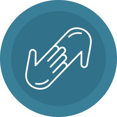 El işareti simgesinin vektör illüstrasyonu