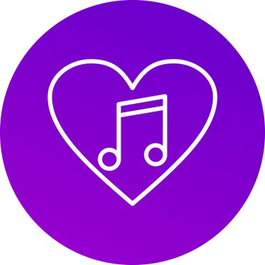 Kalp ikonu vektör illüstrasyonu