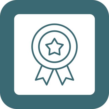 Yıldız ödülü. Web simgesi vektör illüstrasyonu