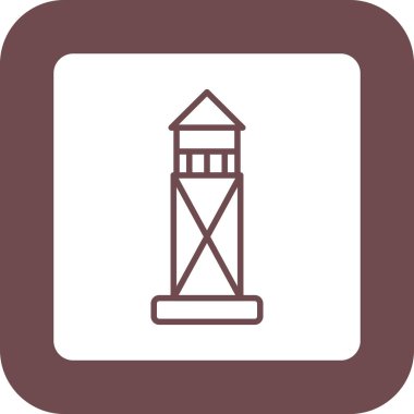 Deniz feneri simgesinin vektör illüstrasyonu