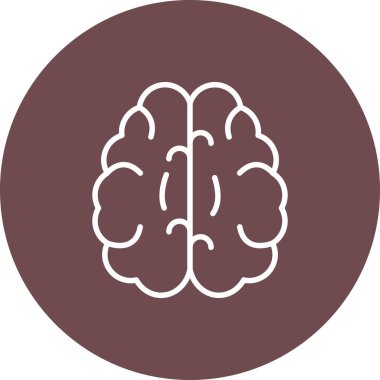 Beyaz arkaplanda izole edilmiş beyin simgesi vektörü, beyin konsepti