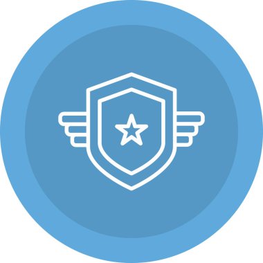 Kalkan Simgesi Soyut Arka Gruplandırmada İzole Edildi