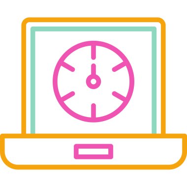 Saat simgesi vektör illüstrasyonu