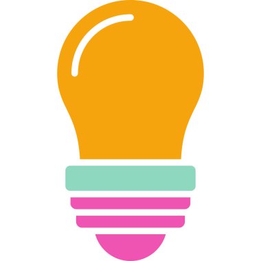 Ampul. Web simgesi basit illüstrasyon