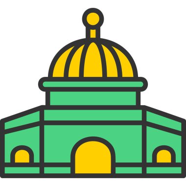 Cami simgesi vektör illüstrasyonu