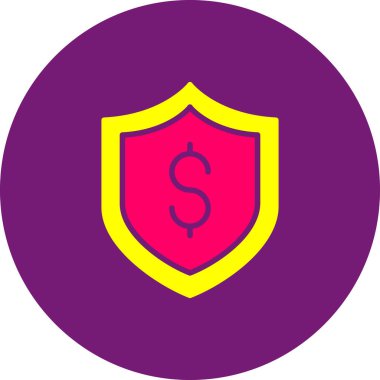 Kalkan. Web simgesi basit illüstrasyon