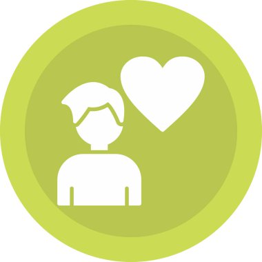 aşk çifti yuvarlanmış vektör simgesi