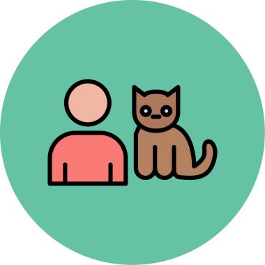 kişisel ve ticari kullanım için kedi vektör simgesi simgesi vektör çizimi..