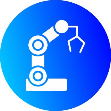Robotik kol. Web simgesi basit illüstrasyon