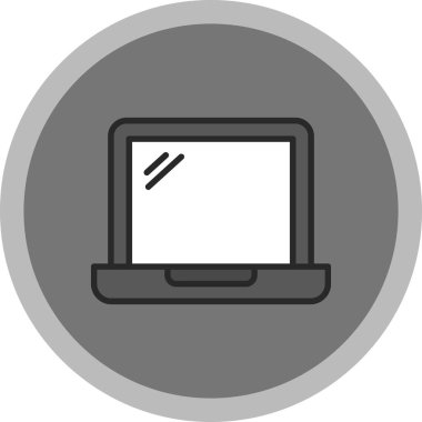 Dizüstü bilgisayar simgesi vektör çizimi