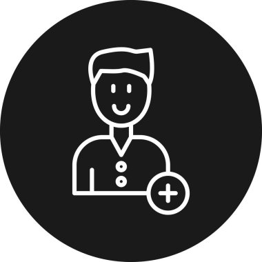 trend biçimli izole edilmiş avatar doktor simgesi