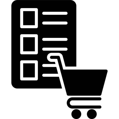 İşaretli alışveriş arabası