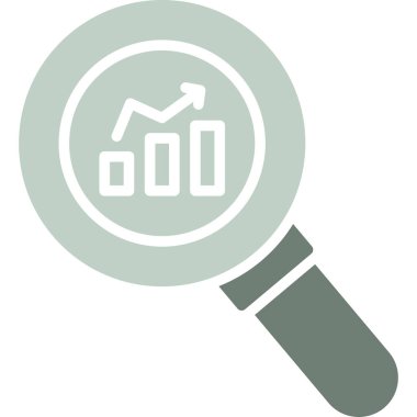 Büyüteç. Web simgesi basit illüstrasyon