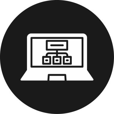 Bilgisayar. Web simgesi basit illüstrasyon