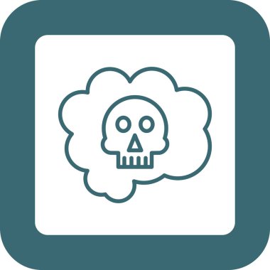 Kafatası. Web simgesi vektör illüstrasyonu