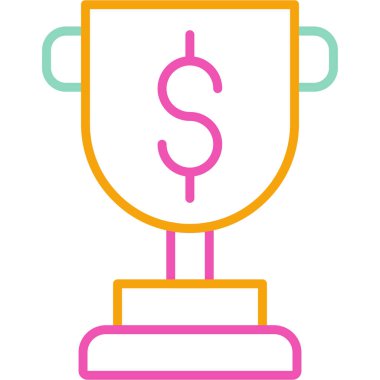 Ödül kupası. Web simgesi basit tasarım