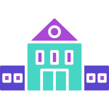 Bina. Web simgesi vektör illüstrasyonu