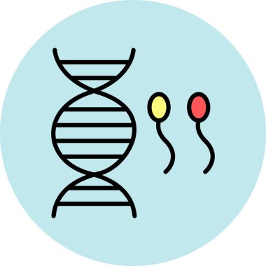 DNA molekül vektör simgesi modern ve basit tasarım