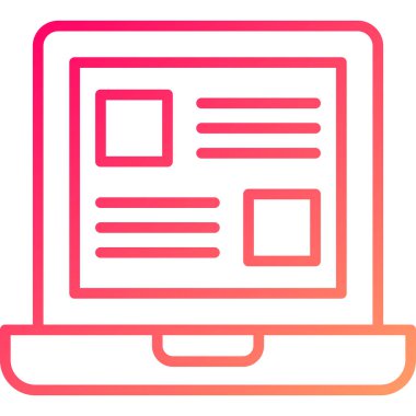 Bilgisayar. Web simgesi basit illüstrasyon