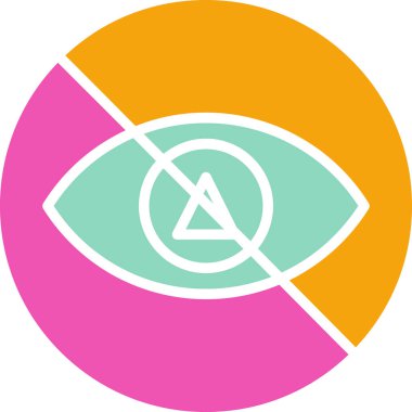 vizyon. Web simgesi basit illüstrasyon