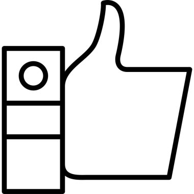 Taslak biçimindeki el simgesi gibi