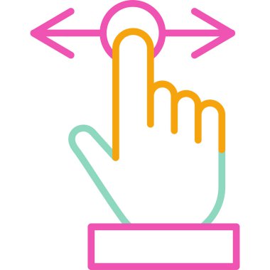 Simgeye tıklayın. Taslak çizimi. vektör işareti sembolü.