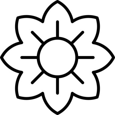 Çiçek. Web simgesi basit illüstrasyon