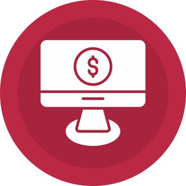 Bilgisayar. Web simgesi basit illüstrasyon